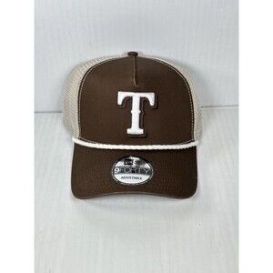 New Era Texas Rangers MLB 9FORTY A-Frame Trucker Adjustable Rope Hat Cap